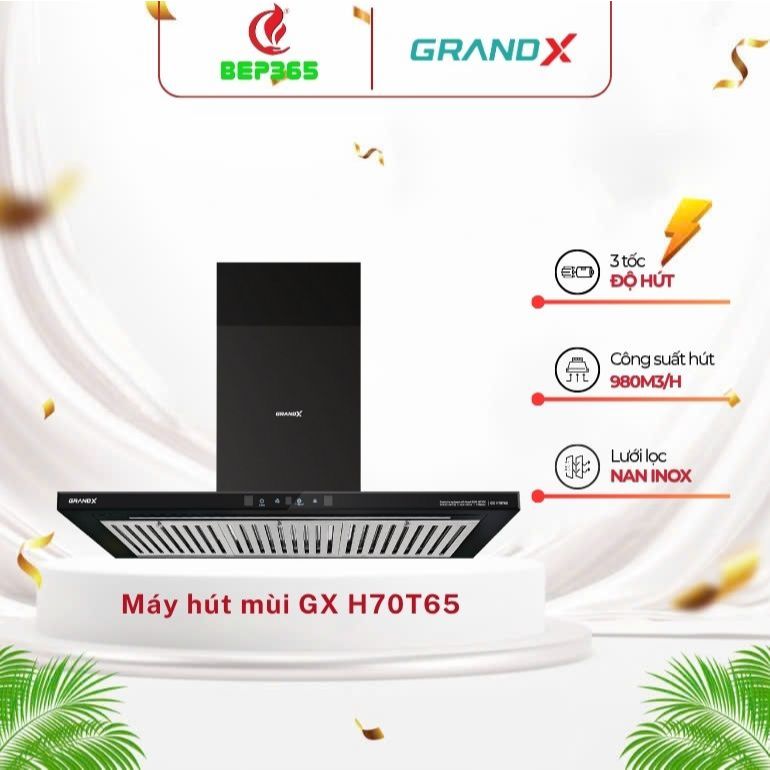 Máy Hút Mùi GrandX GX H70T65 – Cao Cấp, Cảm Ứng Hiện Đại, Siêu Êm