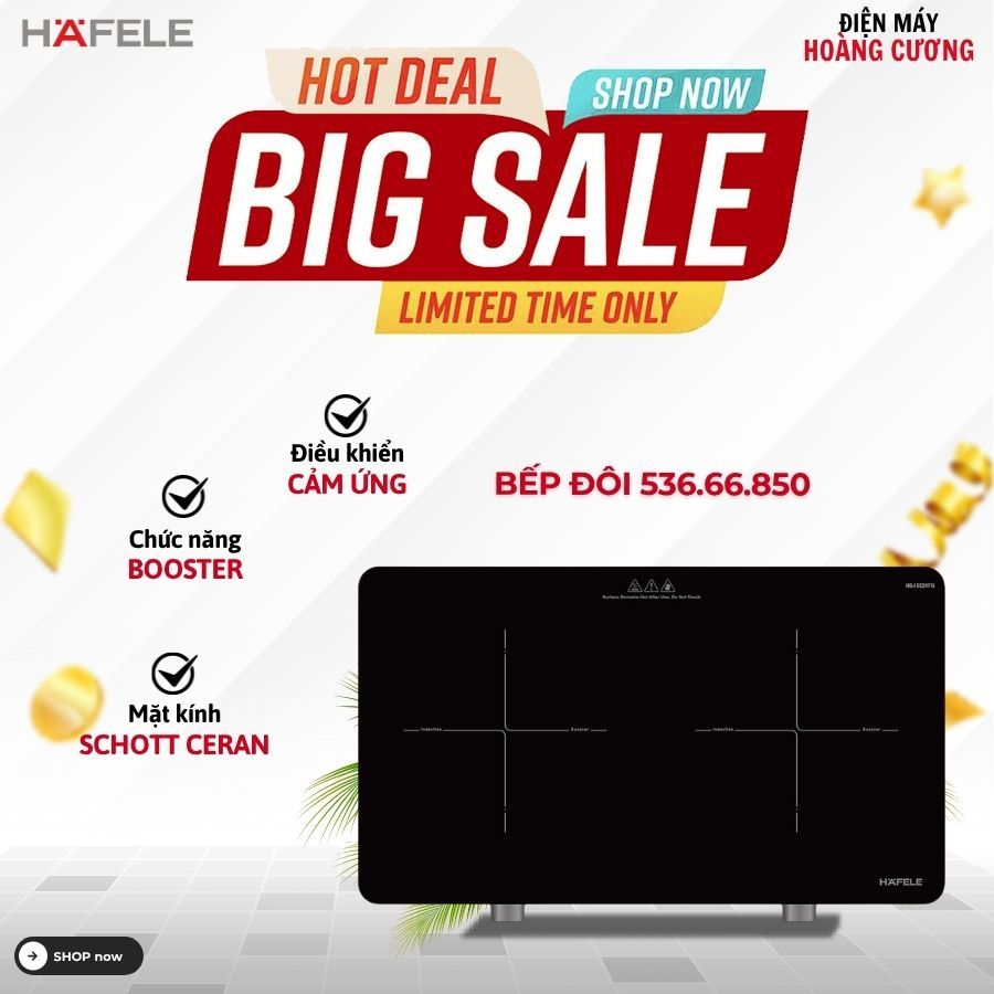 Bếp Từ Đôi Hafele HS-I5521FG 536.66.850 – Thiết Kế Sang Trọng, Nấu Ăn Nhanh