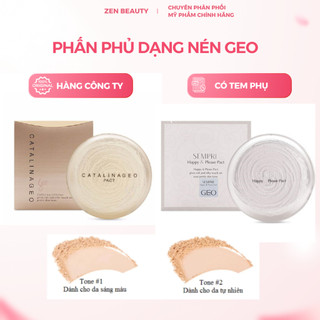 Phấn phủ dạng nén Geo mềm mịn lâu trôi, Phấn nén Geo che khuyết điểm hoàn hảo