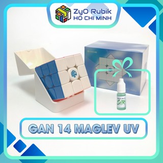   Tặng Silk lube 3cc  Rubik Gan 14 Maglev UV - Maglev Frosted 2023 Cao Cấp Có Nam Châm -Đồ Chơi Phát Triển Trí Tuệ 
