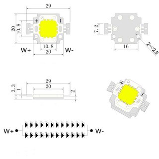 LED Công Suất 10W Sáng Trắng