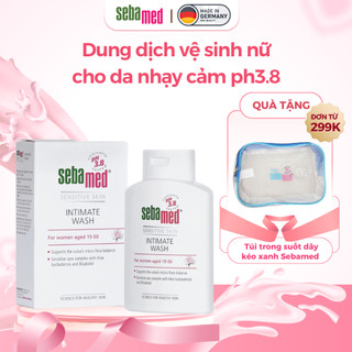   TẶNG TÚI  Dung dịch vệ sinh phụ nữ Sebamed Feminine Intimate Wash pH3.8 cho da nhạy cảm 