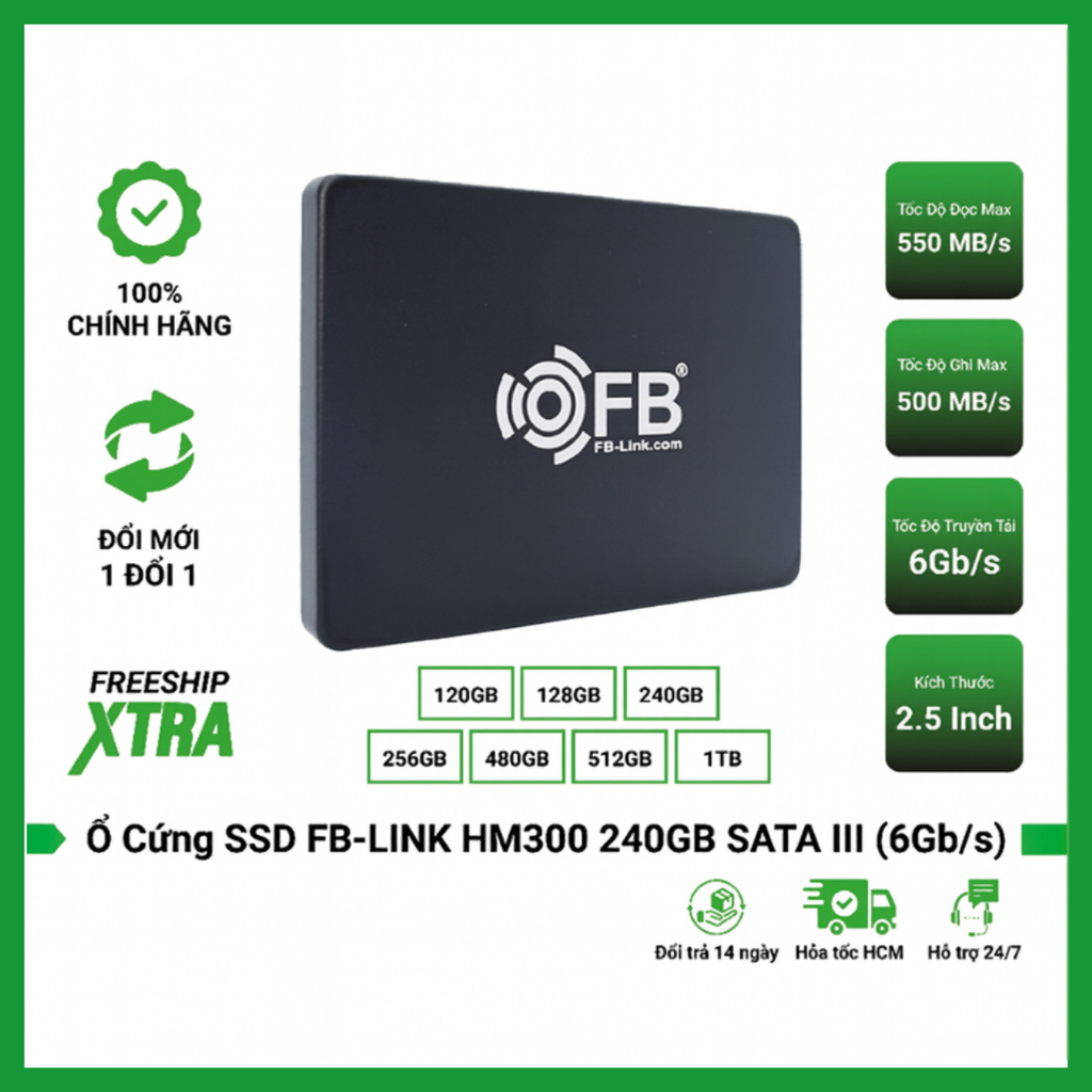 Ổ Cứng SSD FB-Link HM300 480GB/512GB/1TB  – 2.5" SATA III, Tốc Độ Cao , Nâng Cấp Laptop, PC Mượt