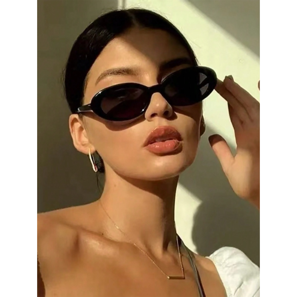 Mắt Kính Oval Shaped Y2K Kính Oval Phụ Kiện Thời Trang Nữ