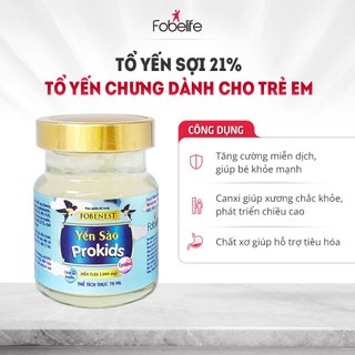 Yến Sào Prokids Fobe 1000mg Yến, Dành Cho Trẻ Em Bồi Bổ Sức Khỏe N2 - Lọ 70ml