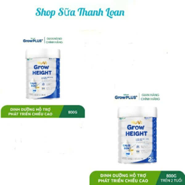 (HSD T10-2027) (Mẫu Mới) Sữa Bột Nutifood NUVI GROW 1+/ 2+ 800g Phát Triển Chiều Cao.