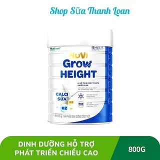 [HSD T10-2027] [Mẫu Mới Có Tích Điểm] Sữa Bột Nutifood Nuvi Grow Height 2+ 800g.