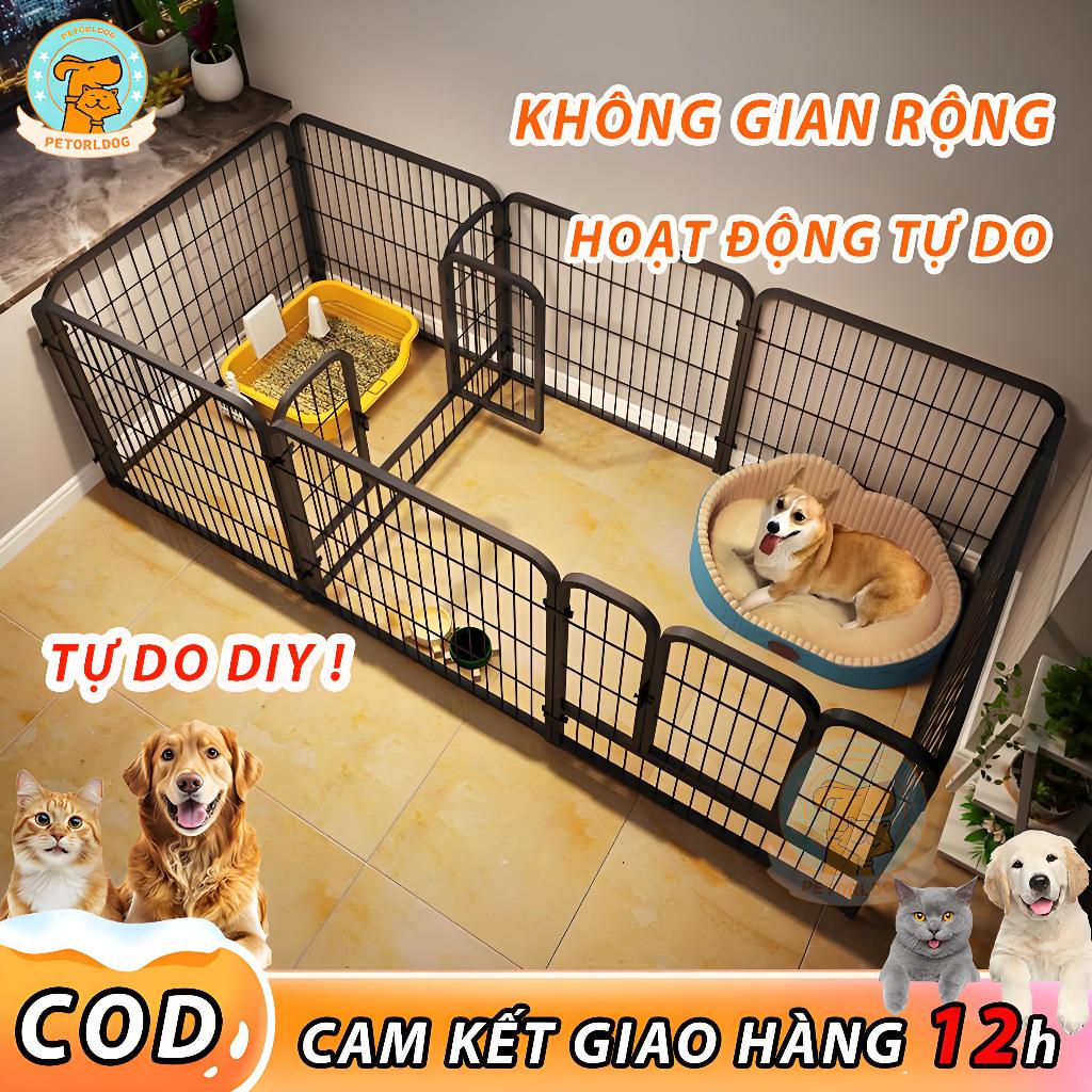  🐕 Chuồng Chó HÀNG RÀO CHÓ SIÊU BỀN Bộ Quây Chó 6 7 9 Tấm Phù Hợp Mọi Giống Chó Có Thể Lắp Ráp Tự Do 