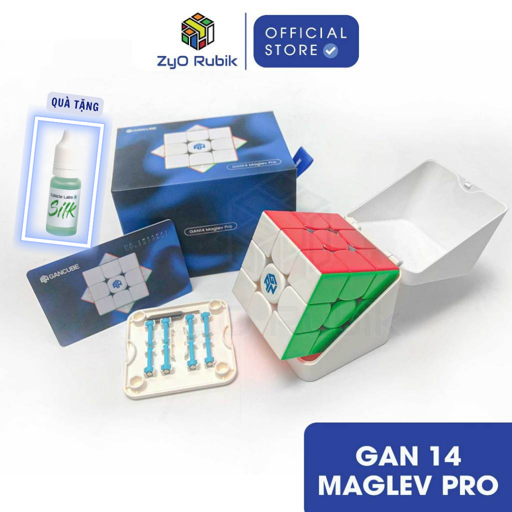 Rubik 3x3x3 Gan 14 Maglev/ Maglev UV 2023- Rubic Gan 14 Có Nam Châm Hãng Gan Cao Cấp- Zyo Rubik