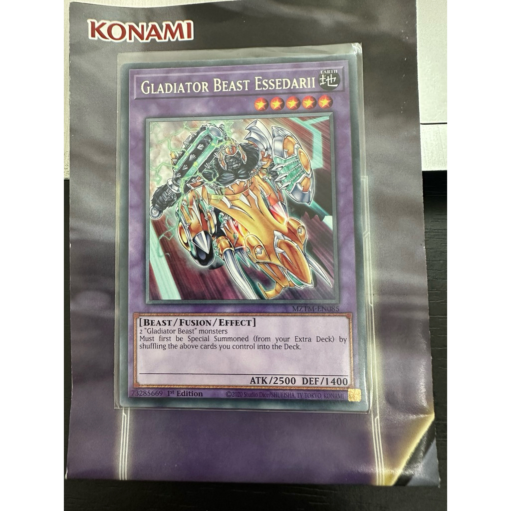 Thẻ bài Yugioh Gladiator Beast Essedarii (Real Card)