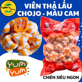  Viên Thả Lẩu trứng Cá Phú Mark Lichuan màu Cam và mix 5 vị. chiên lẩu ngon vị surimi kết hợp nhân trứng  AnPhátPhát 