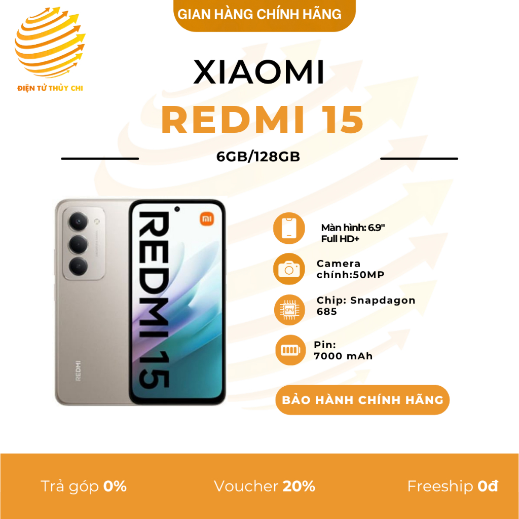 Điện thoại Xiaomi Redmi 15 6GB/128GB - Hàng Chính Hãng Xiaomi Việt Nam