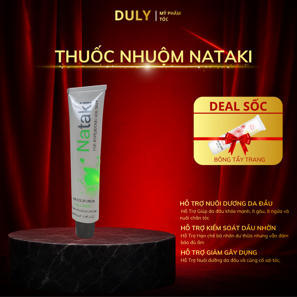 Thuốc nhuộm tóc NATAKI 100ml KHÔNG KÈM OXY Sỉ dành cho SALON