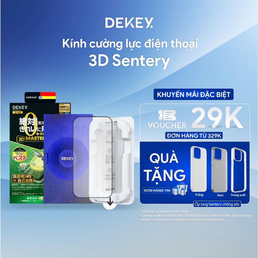  Có Khung Định Hình – DEKEY Master Glass 3D Sentery Kính Cường Lực X-16 Pro Max Dán Dễ Dàng Trong Suốt | Chống Nhìn Trộm 