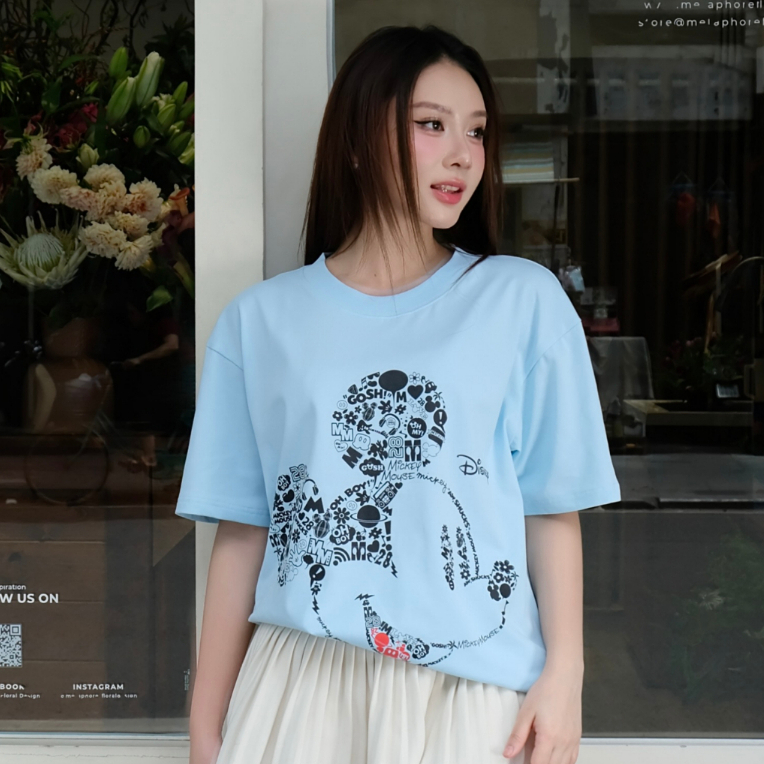 Áo Phông Oversize ECOCHIC x HÒA MINZY MICKEY PORTFOLIO Chính Hãng Bản Quyền Disney MICKEY COLLECTION TS003 | BigBuy360 - bigbuy360.vn