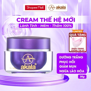  Kem Dưỡng Phục Hồi Da Mụn Da Xỉn Màu - Sáng Da Tự Nhiên Mềm Mịn Postbiotic Bio-Peptides akala 30g 