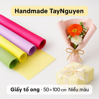  Giấy Tổ Ong Gói Quà – Cuộn Giấy Gói Hoa Sóng 3D Nổi Màu Pastel Đẹp Decor Handmade 