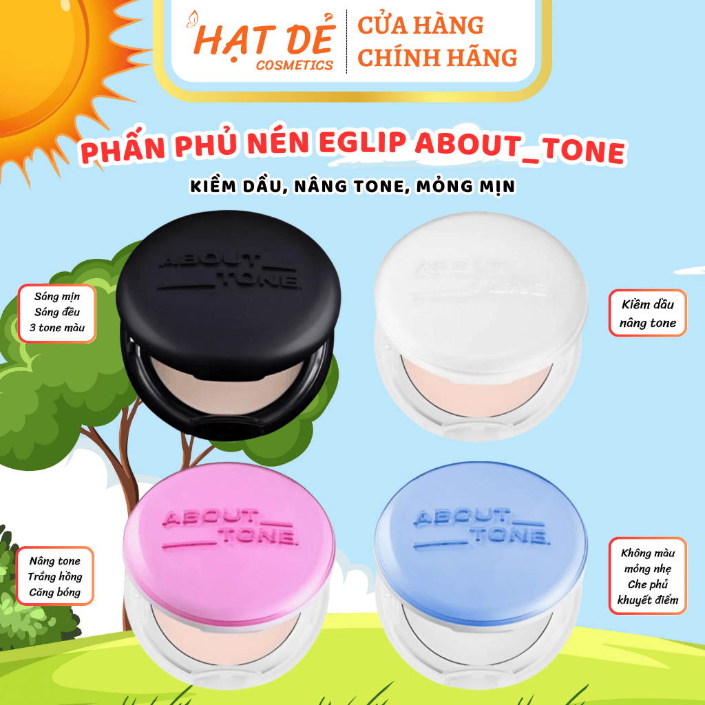 Phấn Phủ Nén Kiềm Dầu Eglips About Tone