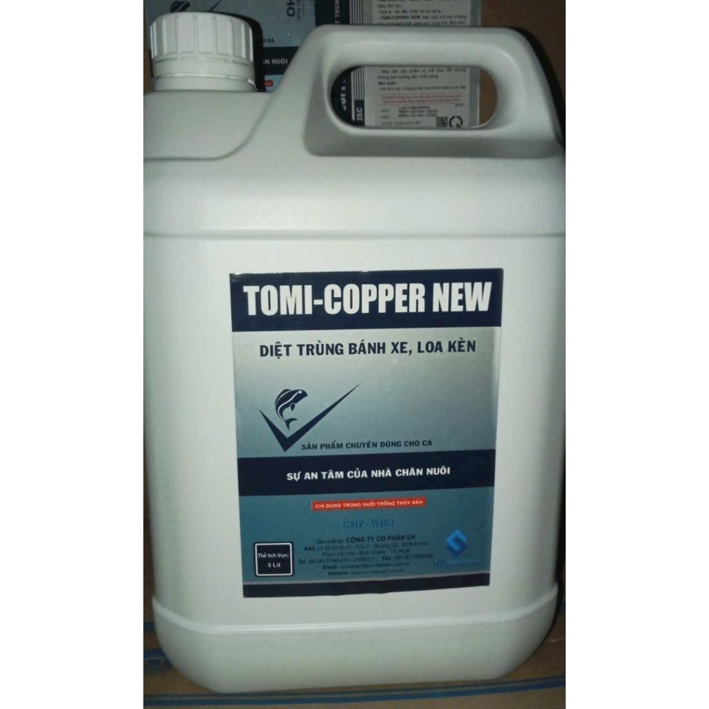 Tomi - copper new xử lý trùng bánh xe, loa kèn cho cá cal 5 lít