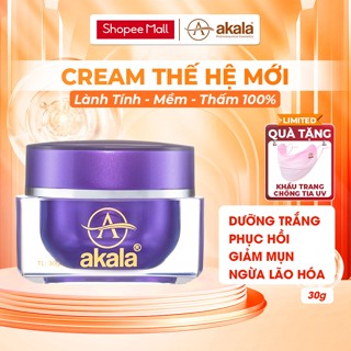  Kem Dưỡng Trắng Giảm Mụn - Ngừa Lão Hóa Phục Hồi Da Căng Mịn - Postbiotic Bio-Peptides akala 30g 