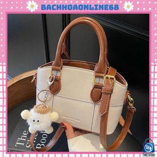  Túi đeo chéo nữ đẹp thiết kế thêu 3 đường tặng kèm móc gấu 097 