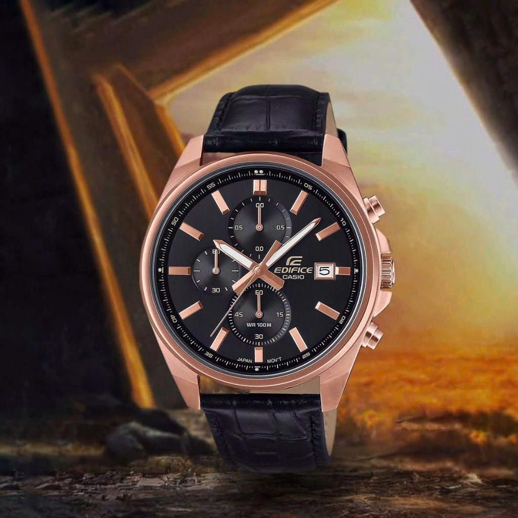 ĐỒNG HỒ NAM CASIO EDIFICE  EFV-610ECL-1AUDF DÂY DA