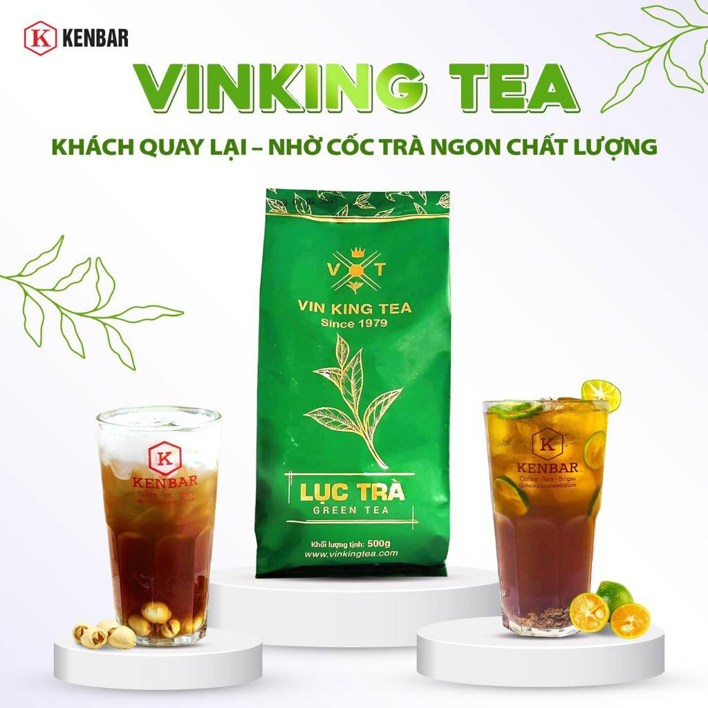 Lục Trà VINKING TEA túi 500Gram - vị thanh mát, dễ uống, giải nhiệt cực tốt