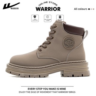Giày Boots Martin cổ cao chính hãng Warrior phong cách bụi - chất liệu da mềm đế TPR bền bỉ độ đàn hồi cao - W038