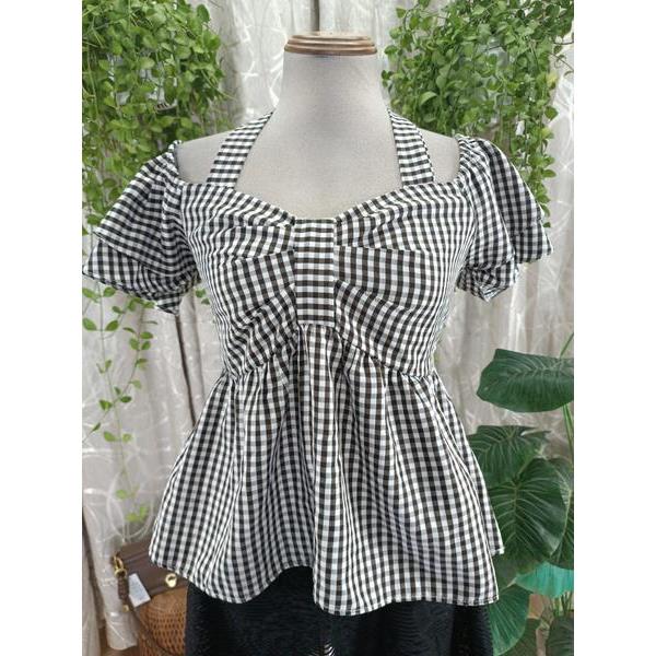 CHIBEST thanh lý - Áo kiểu caro bymo - Size M