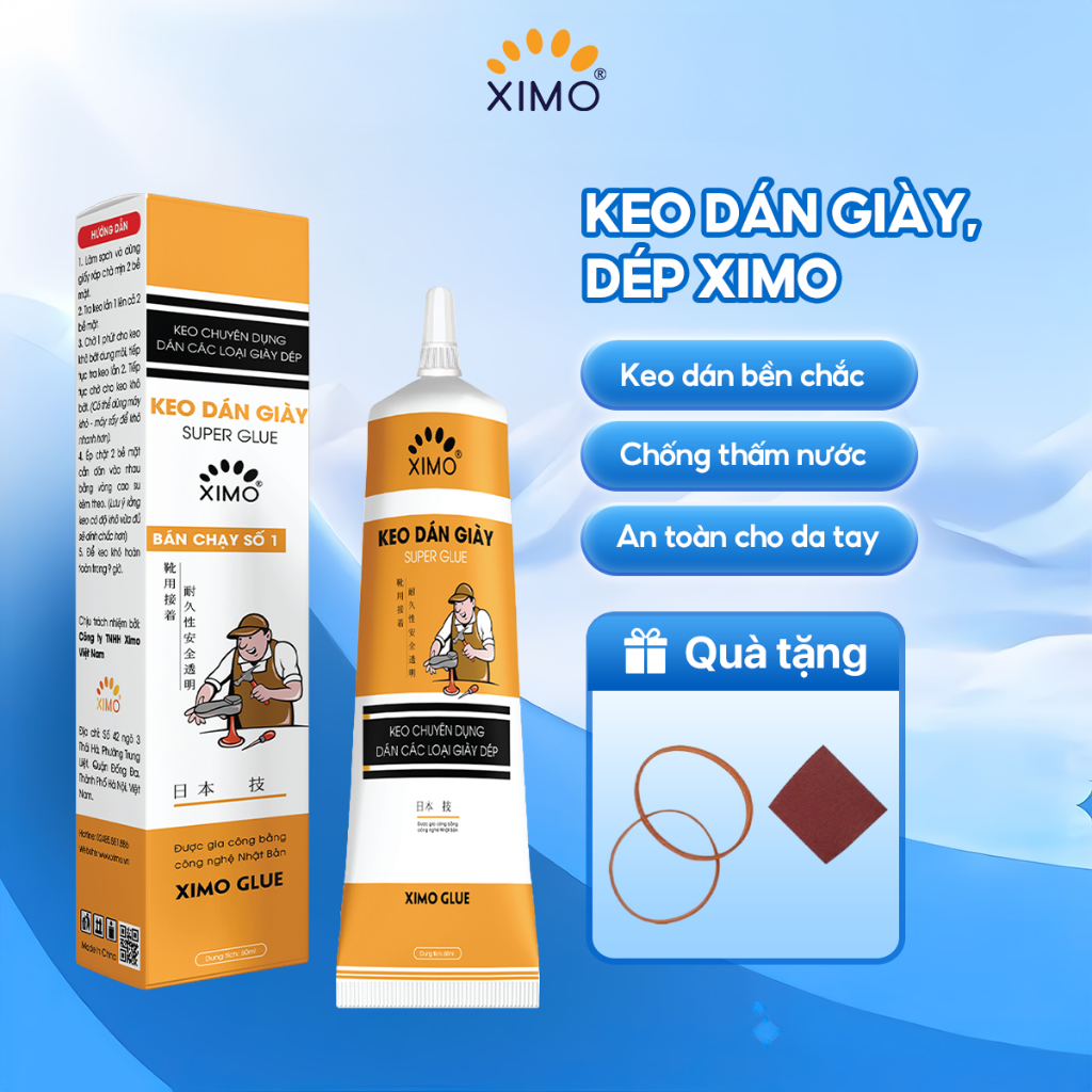 Keo Dán Giày Nhiệt Super Glue XIMO 110ml Siêu Dính Cao Cấp, Chống Nước Tốt KDG07