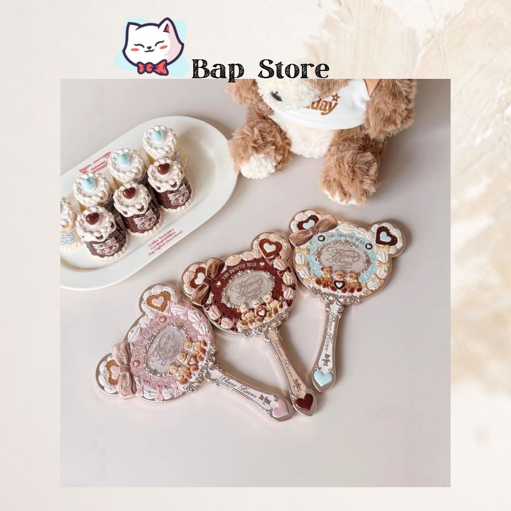 [Sẵn tất cả, trừ gấu hàn][Flower Knows] Gương cầm tay Gấu The Sweetie Bear Flower Knows