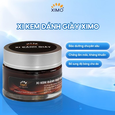 Xi kem đánh giày 50ml XIMO bảo dưỡng và bổ sung, phục hồi màu cho da giày, túi ví, áo, sofa XI02