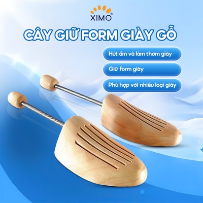 Cây giữ form giày bằng gỗ shoe tree nguyên bản bền bỉ cho nam nữ XIMO Hemu (XCGFG10)