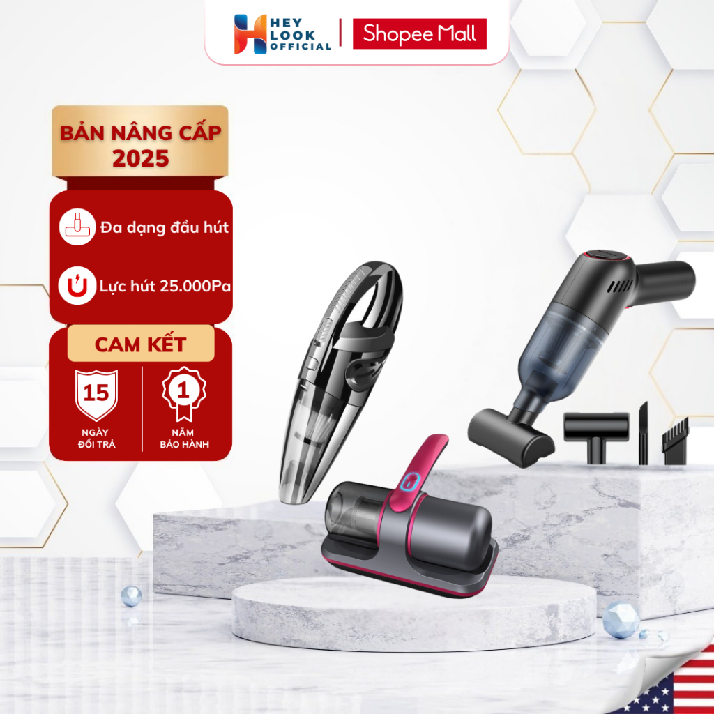 Máy Hút Bụi Mini Cầm Tay Máy Hút Bụi Không Dây, Hút Bụi Ô tô Công Suất Lớn, Hút Bụi Giường Nệm
