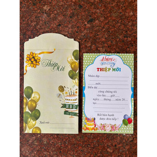 ( sét 10 cái )thiệp mời ghi tay,tất niên,khai trương,liên hoan,họp mặt,sinh Nhật