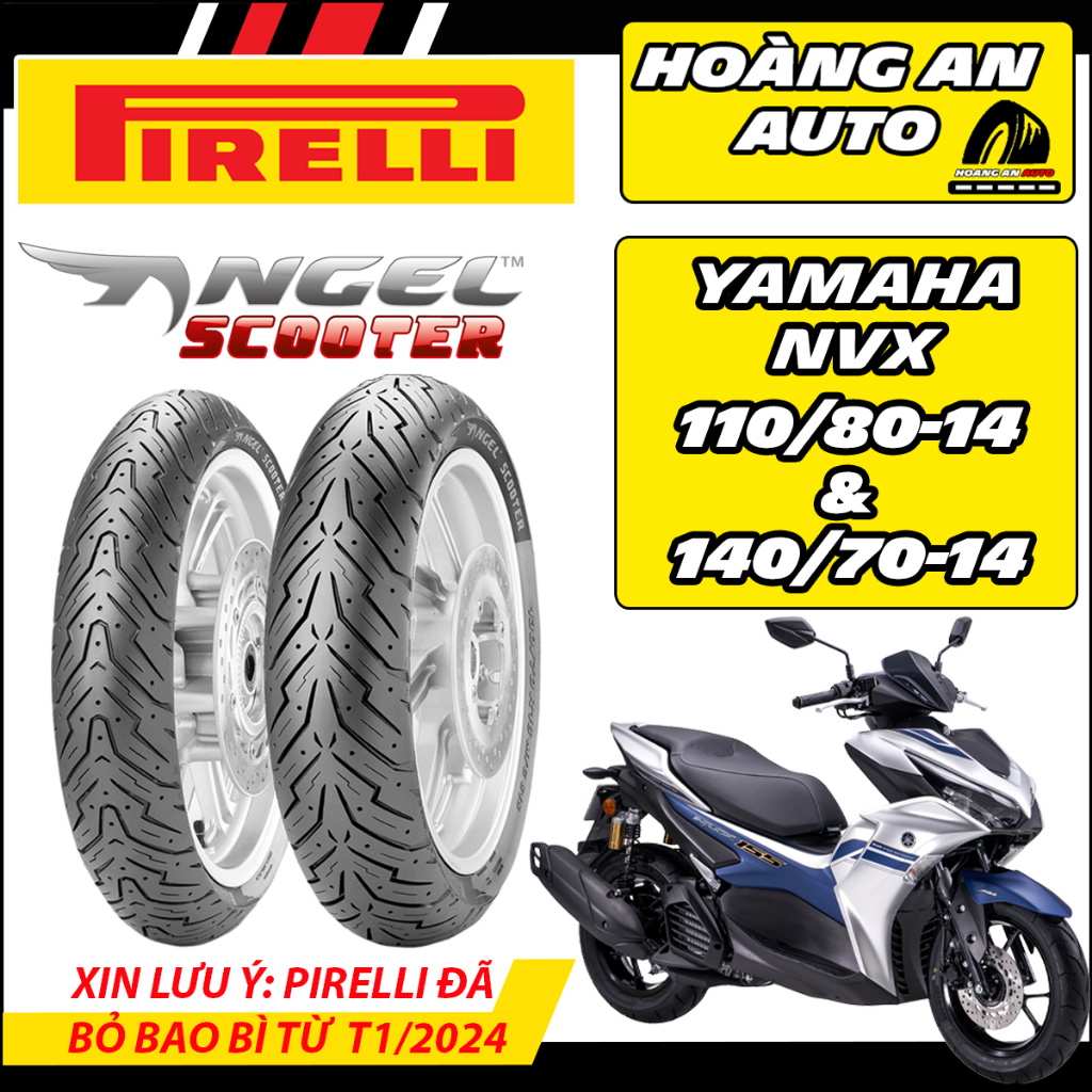 (Pirelli cho NVX) Vỏ lốp xe Pirelli Angel Scooter cho NVX 125 150 155 size 110/80-14 & 140/70-14