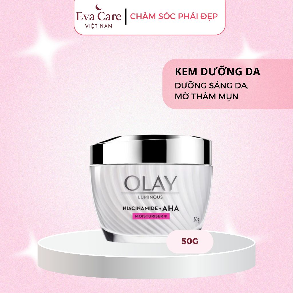 Kem Dưỡng Ẩm Olay Luminous Niacinamide + Aha Dưỡng Sáng Da, Mờ Thâm Mụn 50G
