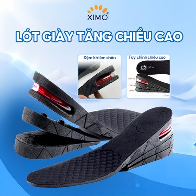 Cặp lót giày đệm khí tăng chiều cao XIMO L10 nhiều nấc tăng từ 1.5cm đến 7cm