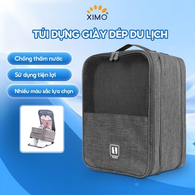 TÚI ĐỰNG GIÀY DÉP DU LỊCH, THỂ THAO TIỆN DỤNG 3 NGĂN CHỐNG NƯỚC XIMO TDG04