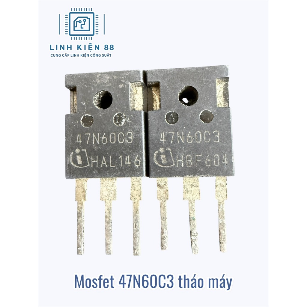 2 con Mosfet 47N60C3 47N60 47A 650V To-247 tháo máy