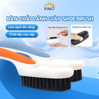 Bàn chải đa năng Shoe Brush lông nhựa PP giúp đánh bay các vết ố bẩn trên bề mặt giày da, đồ da