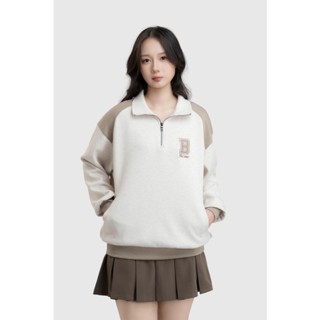  Áo Nỉ BOO Sweater Basic Half Zip Chất Liệu Nỉ 2 Da Cao Cấp Phối Màu Cá Tính 