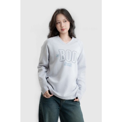 Áo Longsleeves Boo Dài Tay Overfit Raglan Cổ Tim Chất Liệu Interlock Nhiều Màu Sắc Dày Dặn, Ấm Áp