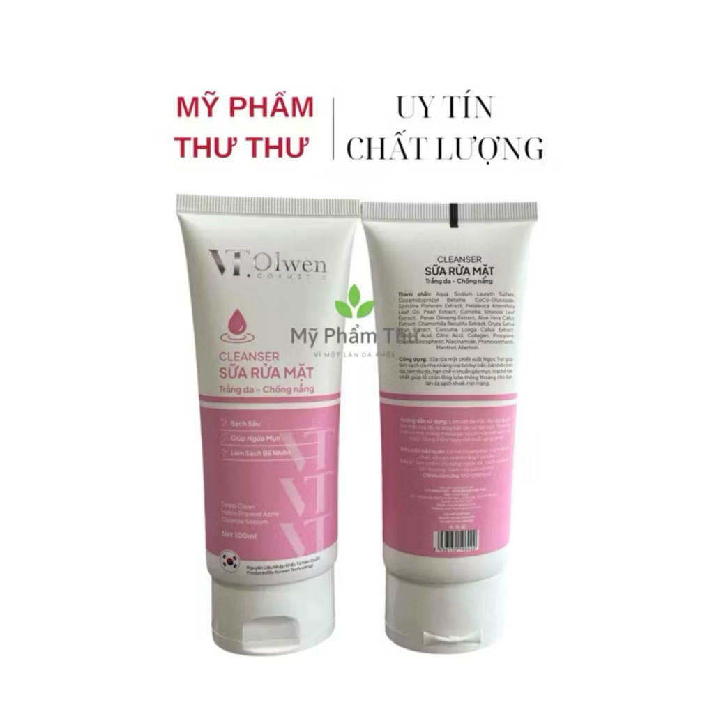 Sữa Rửa Mặt VT Olwen Giúp Làm Sạch Sâu Bụi Bẩn Bã Nhờn Ngừa Mụn