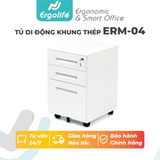  Tủ tài liệu di động khung thép sơn tĩnh điện có bánh khóa Ergolife Erm-04 