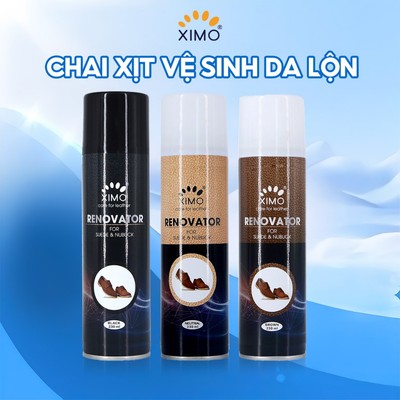 Chai Xịt Da Lộn XIMO Renovator Công Thức Mới Chuyên Dưỡng Và Bổ Sung, Phục Hồi Màu 230ml XI12