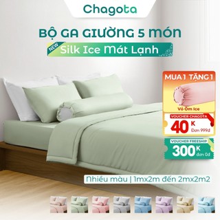   Nhiều Màu  Bộ Chăn Ga Gối Lụa Silk Ice Size 1mx2m đến 2mx2m2 Mát Lạnh Chagota Bedding Nhiều Màu Cao Cấp Thoáng Mát 