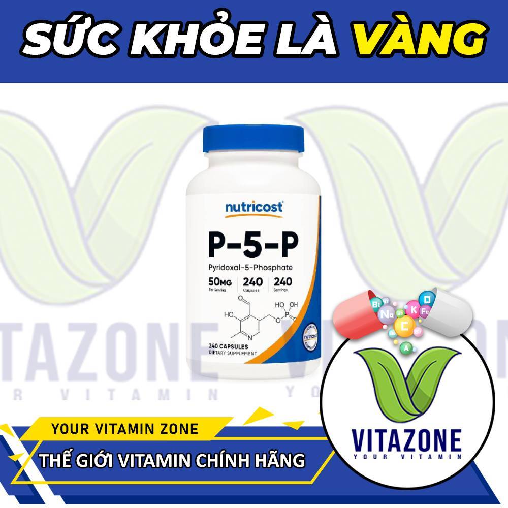 Nutricost P5P (Vitamin B6 Dạng Hoạt Tính) – 240 Viên