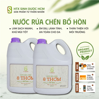 Nước rửa chén thiên nhiên Bồ Hòn 8 Thơm 3.8L - Lành tính an toàn cho cả da nhạy cảm - HTX Sinh Dược 