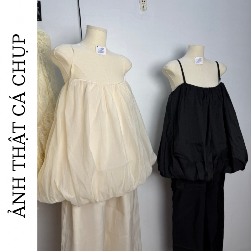 Set Đồ Nữ Áo Phồng Dáng Suông + “Quần Ống Rộng” Trắng Tiểu Thư | BigBuy360 - bigbuy360.vn